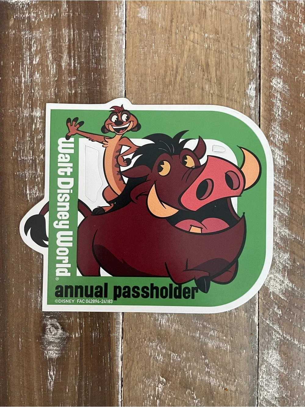 Disney Annual Passholder Magnet - Lion King Pumbaa and Timon